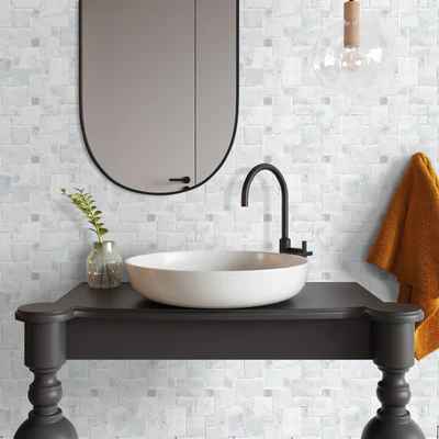 ALI-CAR-WHT-SQA-H with white grout