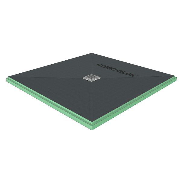 [HBSP3636] Hydroblok Standard Drain Shower Pans (Classic, Centre Drain, 36x36)